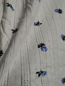 Floral White Crop Top