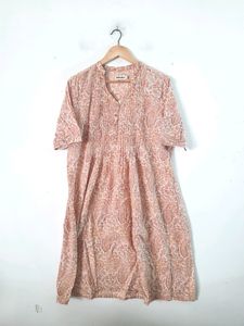 Cream Embroidered Kurti (Women's)