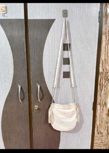 White Studded Fringe Crossbody Bag