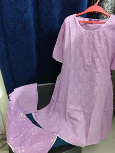 Women's Lavender Kurta Set