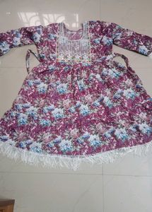 Floral Print Short Kurti