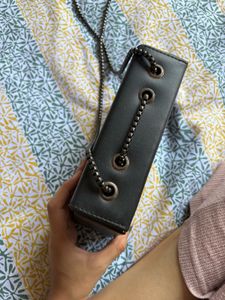 Chic Black Clutch with Chain Strap