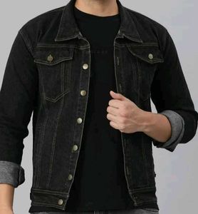 Men Black Denim Jacket