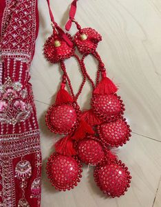 Stunning Red Embroidered Lehenga Choli
