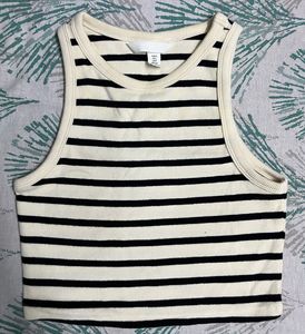 Striped Cropped Tank Top