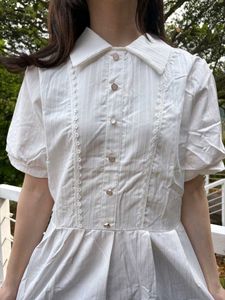 puff sleeve collar dress