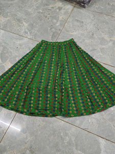 chanderi polka weaving skirt
