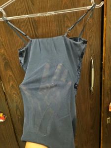 Elegant Blue Corset Top