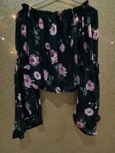 georgette cropped top