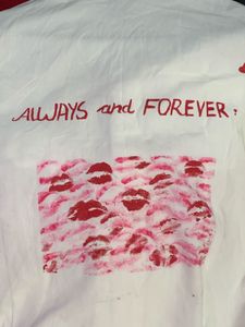 Always and Forever Kiss Print Dress Material