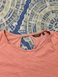 Coral Cut-Out Back T-Shirt