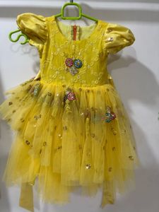 price drop Yellow Party Dress age 1-2 yr
