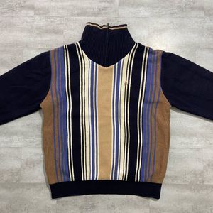 Vintage Striped Turtleneck Sweater