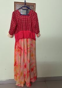Anarkali Tie & Dye Long Gown Designer Dress