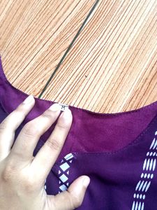 ⚡SALE!!⚡Pretty Maroon Side Slit Long Kurti