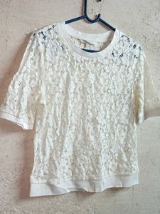 See-through Fashion Lace Top White