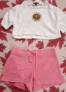 Crop Top And Shorts Combo