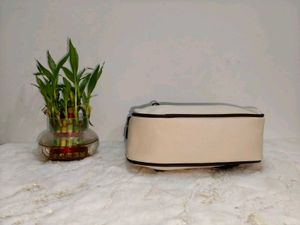 Chic Cream &amp; Brown Bow Clutch