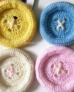 Handmade Crochet Button Coasters/Tray (any 1)