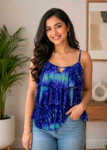 Boho Tiered Ruffle Cami Top