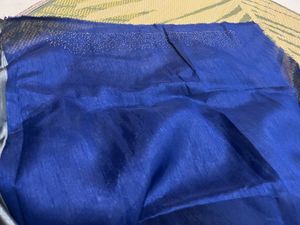 new saree grey with dark blue