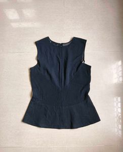 Sheer Black Peplum Top from paris