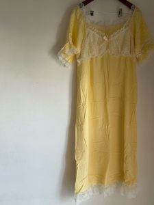 Yellow Lace Nightgown-XL size