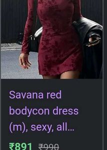 Maroon bodycon mini Dress