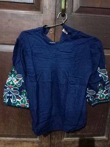 Crop Top With Hand Embroidery