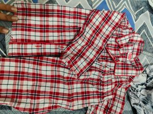 Red Chex Night Suit - New