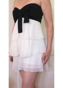 Elegant Bardot Strapless Mini Dress Xs &amp; S