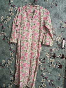 Floral Print Cotton Kurta