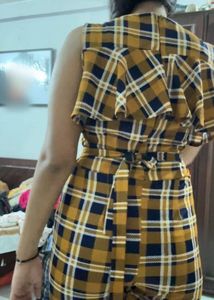 Stylish Plaid Jumpsuit