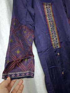 Women's Purple Kurta Set with Pants