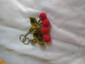 Handmade Crochet Sunflower Keychains