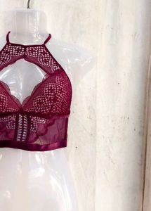 Lace Halter Bra Top