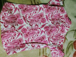 Stylish Pink Paisley Print Shirt