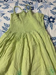 Light Green Embroidered Maxi Dress