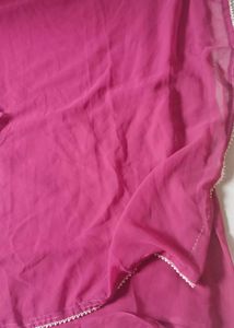 Beautiful Pink Saree with Embellished Border