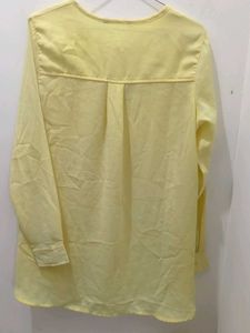 Chic Yellow Button-Up Shirt