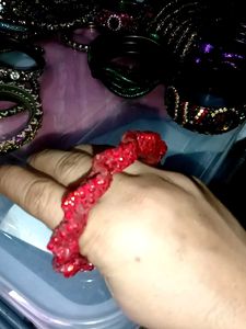 Sparkling Red Statement Bangle