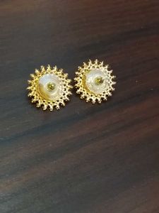 Exquisite Gold Tone Earrings