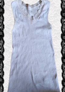 Lace Trim Ribbed Camisole Top