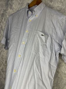 Lacoste Men's Light Blue Short Sleeve Shirt