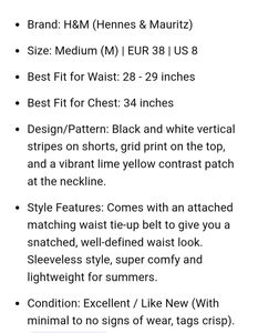 H&amp;M Striped Summer Romper Shorts