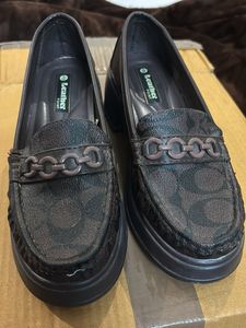 Stylish Loafer Shoes with Chain Detail
