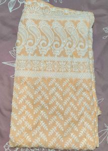 🔥🔥 Peach Chikankari Kurta Set