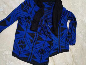 Blue Patterned Cardigan