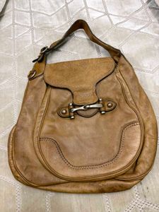 gucci Chic Brown Leather Hobo Bag