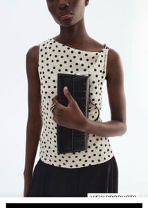 H&M Textured Polka Dot Top